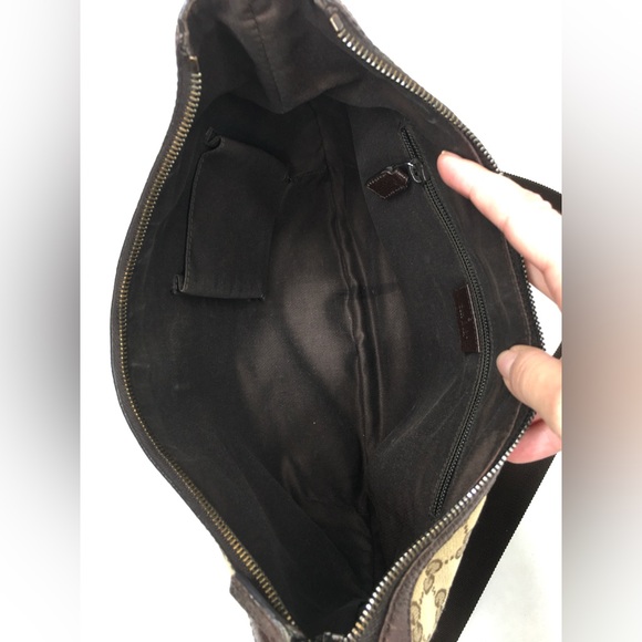 Authentic Gucci crossbody bag brown canvas - Picture 13 of 16